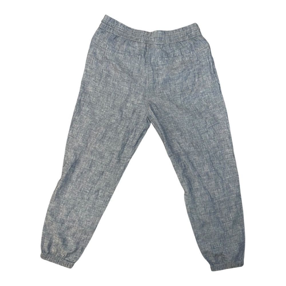 Athleta Womens Retreat Linen Jogger Chambray Blue Size 10  High Rise EUC - Picture 4 of 7